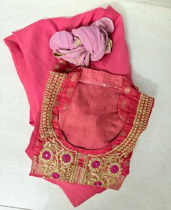 Pink Embroidered Kurta Set