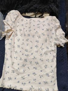 Floral Print Tie-Front Top