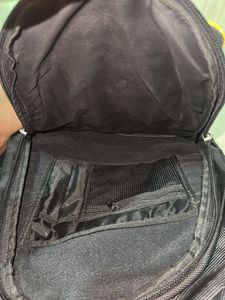 Aoking Black Backpack with Smiley Charm