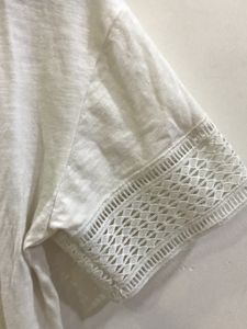 White Semi Lace Top For Women