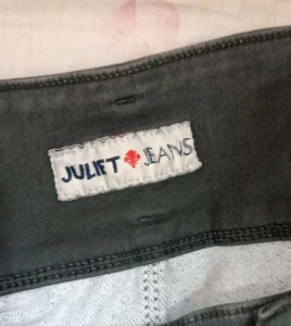 Dark Grey High-Waist Skinny Jeans