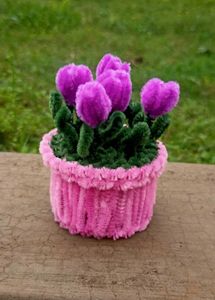 Cute Pipe Cleaner Flower Pot