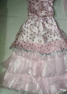 Pink Layered Skirt top