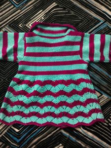 Handmade Knitted Baby Top and pajami