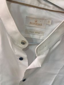 Classic White Mandarin Collar Shirt