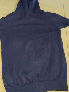 Blue Graphic Print Hoodie