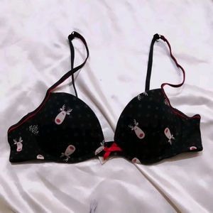 Cute Reindeer Print Bra