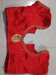 Vibrant Red Embroidered Blouse