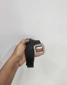 Belt With Stones Buckle