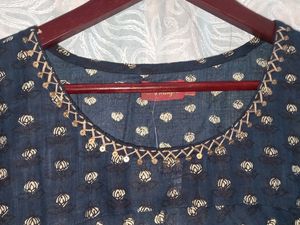 Dark Blue Gotta Work On The Kurta Gher