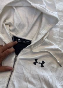 Under Armour White Zip Hoodie