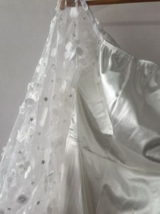 Off-Shoulder White Floral Wedding gown (SHEIN)