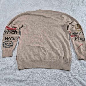 Unique Graphic Print Sweater