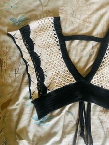Savana Crochet Knit Cropped Top