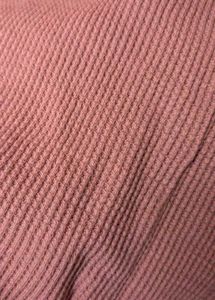 Comfortable Long Sleeve Peach Midi-Dress