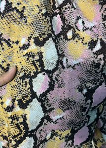 Stylish Snakeskin Print Wide-Leg Pants