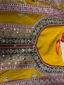 Indo era Designer Yellow Floral sharara
