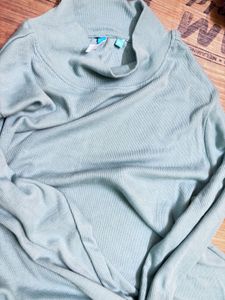 Classic baby green Long Sleeve Dress