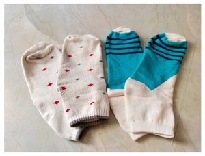 New Cute Patterned Mens Ankle Socks - Pack of 2