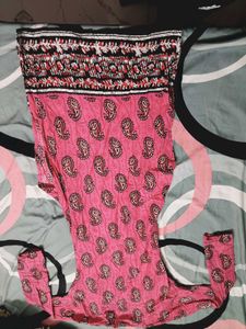 Pink Paisley Print Kurta