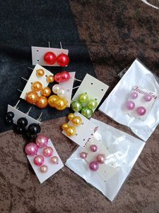 21 set of Assorted Pearl Stud Earrings