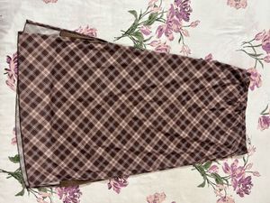 Brown Plaid skirt