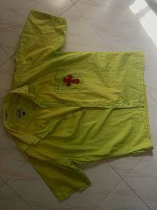 Wrangler Shirt with Red Leather Cross Detail