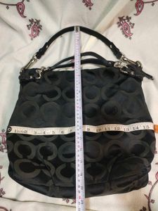 Coach black optic C Jacquard Hobo Bag