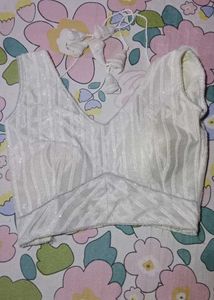 Elegant White Sequin Blouse
