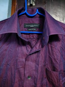 Men's Purple Silk Blend Dress Shirt