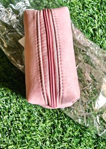 Tira Pink Suede Pouch