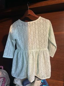 Mint Green Lace Peplum Top size-M