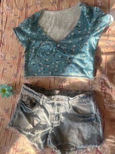 Floral Print Crop Top