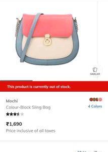 Mochi Chic Colour-Block Sling Bag