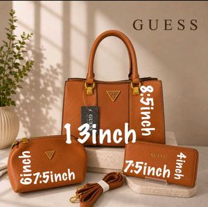 GUESS12A QUALITY 3PC COMBO  HANDBAG WITHOUT BOX