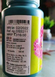 500ml Acrylic Colour/paint