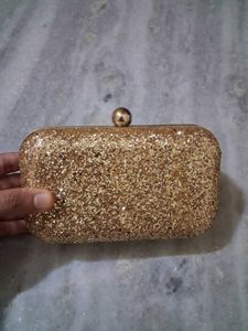 Sparkly Gold Clutch Bag