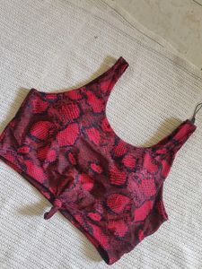 ZAFUL Trendy Snake Print Cropped Top