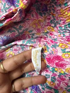 Floral Print Shorts with Tie Belt