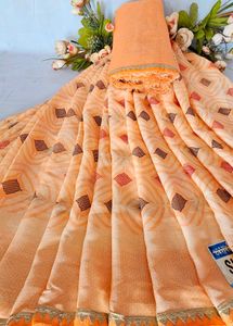 Orange Color Saree