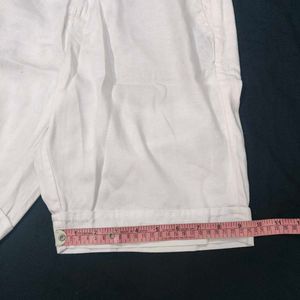 Classic White Lyocell Shorts