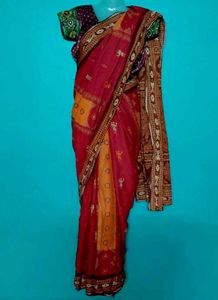 kalamkari red colour pure cotton saree