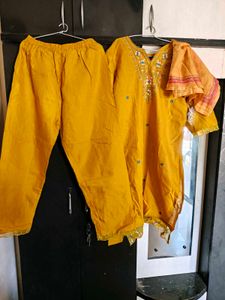 Yellow Kurta Set with Dupatta