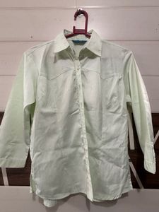 Women's Light Green Collared Shirt