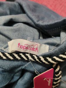 Kids Denim Hoodie with Star Patch