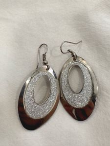 Sparkly Oval Dangle Earrings (2 pieces)