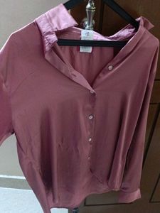 Satin Button-Up Blouse shirt