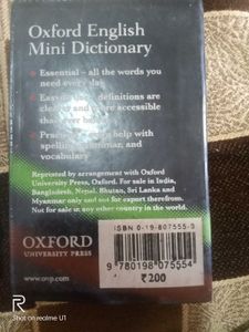 Oxford English Mini Dictionary - Indian Edition