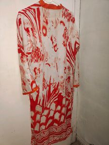 Orange Kurti And Plazo Set