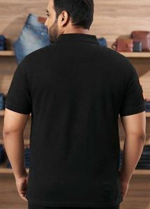 Men's Black  5xl Polo T-Shirt